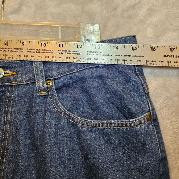 L.L. Bean Blue Jeans Womens 12 straight leg High Rise medium wash Mom all cotton - Picture 5 of 11